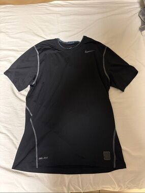 Nike Pro Combat Black Fitted Shirt Medium